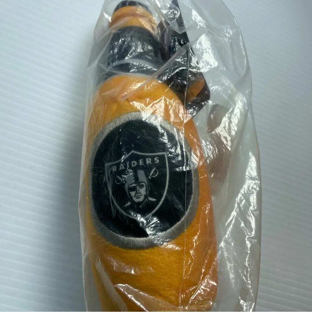 NFL Las Vegas RAIDERS Beer Bottle Plush Dog Toy 9